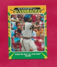 Hank Aaron 2024 Topps Heritage Mini Baseball Flashbacks card