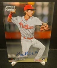 Nick Maton 2021 Stadium Club Chrome Autographs card