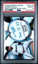 2025 Bowman Chrome Prime Chrome Signatures Andrew Salas #PCS-AS card