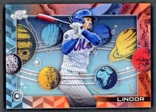 2025 Topps Cosmic Chrome Planetarium Francisco Lindor #P-9 card