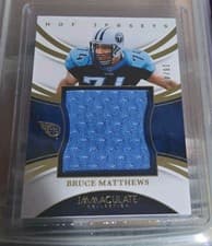 2025 Panini Immaculate Immaculate HOF Jerseys Bruce Matthews #25 card