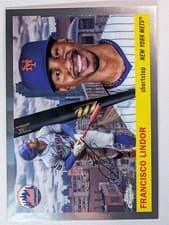 2025 Topps Chrome Platinum 1955 Topps City Variations Francisco Lindor #55CV-50 card