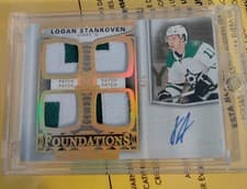 2024-25 Upper Deck The Cup Foundations Quad Jersey Logan Stankoven #F-LS card