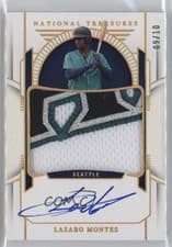 Lazaro Montes 2024 Panini National Treasures Prospect Material Signatures card