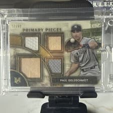 2025 Topps Museum Collection Single Player Primary Pieces Quad Relics Paul Goldschmidt #SPPQ-PG card
