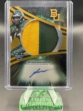2025 Bowman University Best Prospect Jumbo Relic Autographs Refractor Bryson Washington #JRA-BW card