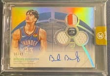 2025-26 Topps 3 Rookie 3 Patch Autographs Horizontal Brooks Barnhizer #RPH-BB card