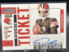 Shedeur Sanders 2025 Panini Select Contenders Rookie Ticket card