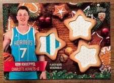 2025-26 Topps Holiday Holiday-Shaped Relics Kon Knueppel #HSR-3 card