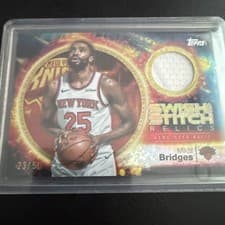 2025-26 Topps Swish and Stitch Relics Mikal Bridges #SST-MB card