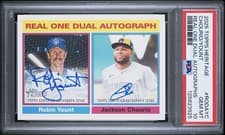 2025 Topps Heritage Real One Dual Autographs Jackson Chourio / Robin Yount #RODA-YC card