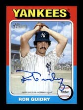 2024 Topps Heritage Mini Real One Mini Autographs Ron Guidry #ROA-RG card