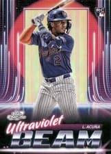 2025 Topps Cosmic Chrome Ultraviolet Beam Luisangel Acuña #UB-13 card