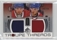2025-26 SP Game Used Troupe Threads Juraj Slafkovsky/Nick Suzuki #TT-SS card