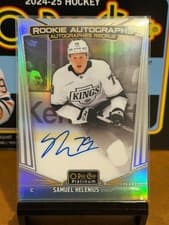 2024-25 O-Pee-Chee Platinum Rookie Autographs Samuel Helenius #R-HE card