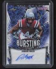 2025 Leaf Vivid Bursting With Talent Autographs Jabari Mack #TA-JM1 card