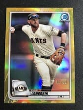 Evan Longoria 2020 Bowman Chrome card