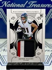 2025 Panini National Treasures Treasured Rookies Jayden Higgins #16 card