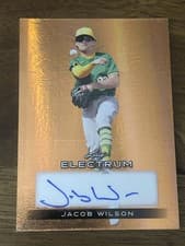 Jacob Wilson 2024 Leaf Electrum Baseball Base Autograph card