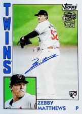 2025 Topps Archives Fan Favorite Autographs 1984 Zebby Matthews #84FFA-ZM card
