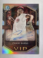 2025 Bowman Very Important Prospects Autographs Chase Burns #VIP-CB card
