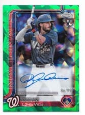2025 Topps Chrome Sapphire Rookie Autographs Sapphire Dylan Crews #RA-DC card