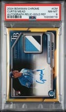 2024 Bowman Chrome Autograph Relics Chrome Refractor Curtis Mead #BCAR-CM card