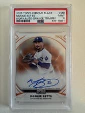 2025 Topps Chrome Black Ivory Autographs Mookie Betts #IVA-MB card