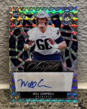 2025 Panini Mosaic Rookie Scripts Will Campbell #RS-WCL card