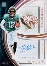 2025 Panini Immaculate Immaculate Rookie Shadowbox Signatures Travis Hunter #2 card