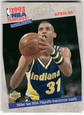 Miller Ties NBA Playoffs Free-Throw Mark 1993-94 Upper Deck Base Set card
