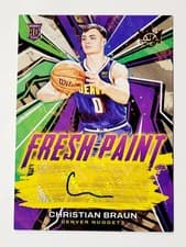 Christian Braun 2022 Panini Court Kings Fresh Paint Autographs card
