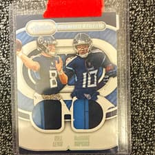 Will Levis / DeAndre Hopkins 2024 Panini Absolute Team Tandem Materials card