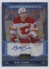 2024-25 O-Pee-Chee Platinum Blue Rainbow Autographs Blake Coleman #BA-BC card