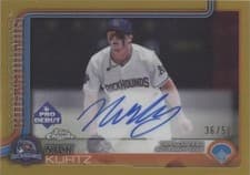 2025 Topps Pro Debut Chrome Autographs Nick Kurtz #PDC-1 card
