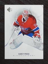 Carey Price 2020 SP Authentic card