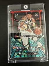 2024-25 Panini Obsidian Atomic Initials Giannis Antetokounmpo #12 card