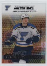 2025-26 Upper Deck Credentials Acetate Debut Ticket Access Jimmy Snuggerud #DTAA-JS card