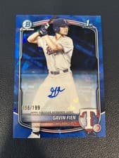 2025 Bowman Draft Sapphire Sapphire Chrome Prospect Autographs Gavin Fien #CPA-GF card