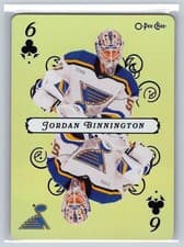 2025-26 O-Pee-Chee Playing Cards Jordan Binnington #6-CLUBS card