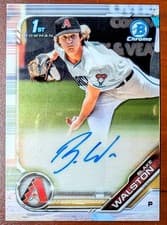 Blake Walston 2019 Bowman Draft Chrome Picks Autograph card