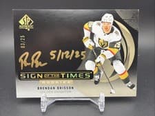 Brendan Brisson 2024-25 SP Authentic Sign of the Times Rookies card