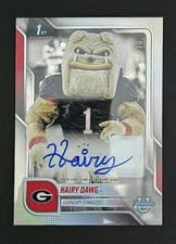2025 Bowman University Chrome Mascots Autographs Hairy Dawg #BCM-GEO card