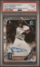 2019 Bowman Draft Chrome Picks Autograph Riley Greene #CDA-RG