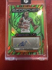 2024-25 Panini Obsidian Scorched Signatures Ayo Dosunmu #SS-AYO card