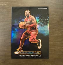 2024-25 Panini Obsidian International Black Color Blast Donovan Mitchell #8 card