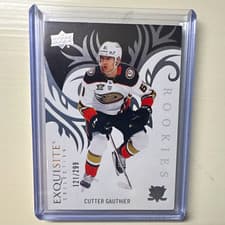 2024-25 Upper Deck Ice Exquisite Collection Rookies Cutter Gauthier #R-29 card