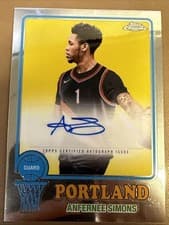 2024-25 Topps Chrome 1973 Topps Autographs Anfernee Simons #73TA-AS card