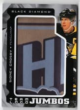 2025-26 Upper Deck Black Diamond Team Logo Jumbo Patch Puzzle Sidney Crosby #TL-CR card