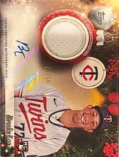 2025 Topps Holiday Autographed Relics Brooks Lee #PAR-BL card